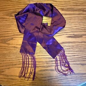 Elegant Purple Silk Scarf